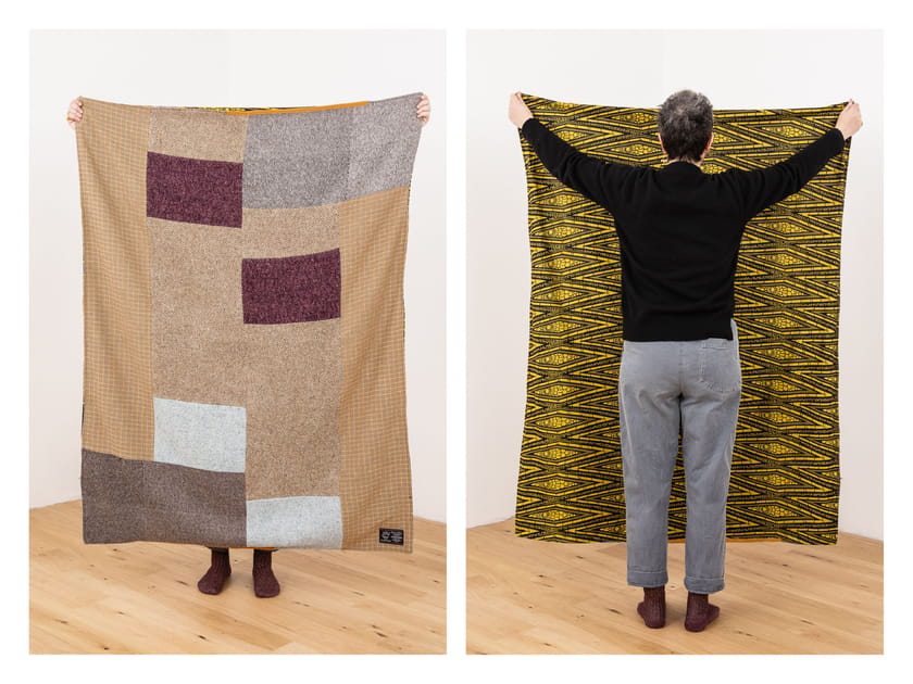 Двусторонний плед из шерсти и хлопка isOnAir 50 повторов ARCH-00087261