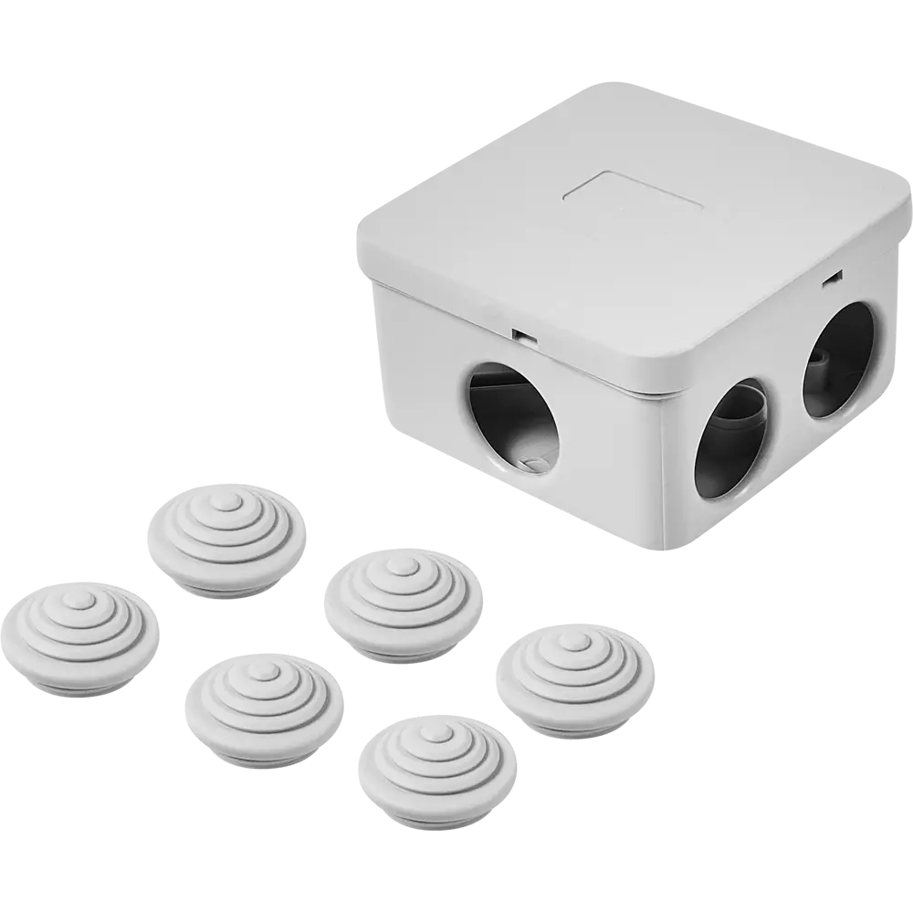 Распределительная коробка Lexman открытого типа 70x70x40 мм с защитой IP55 88460766 STLM-1111224 - Вид №1