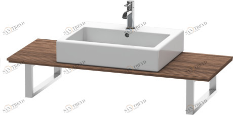 XL012C02121 X-Large Консоль для накладных раковин и встраиваемых умывальников Орех темный декор Duravit