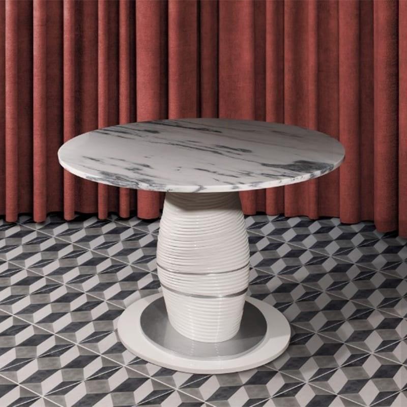 Malabar Круглый обеденный стол с деревянной основой и мраморной столешницей sun-id-1414577 - Вид №1