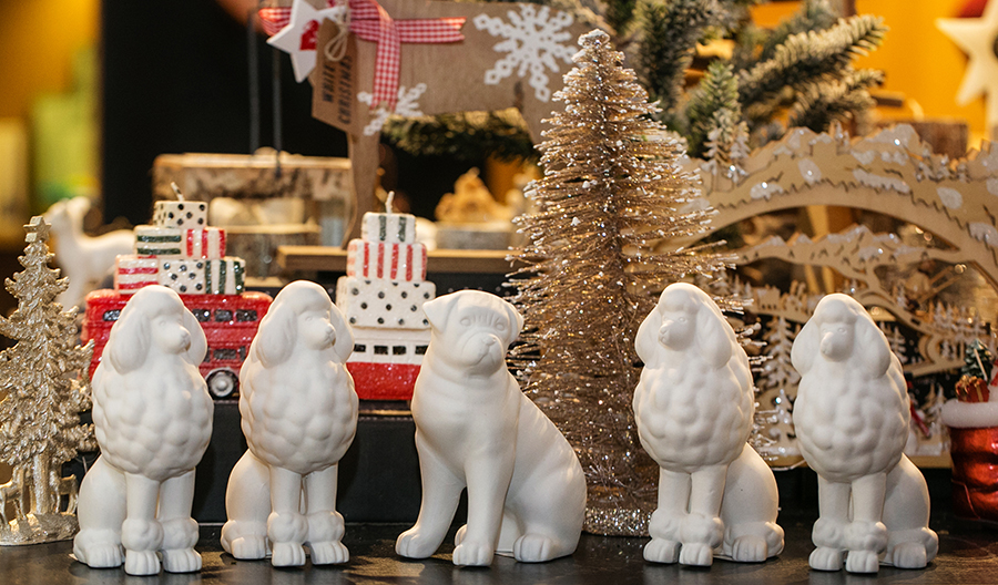 Фигурка декоративная из керамики Пудель, белая KJ COLLECTION 152629PUDEL - Вид №3