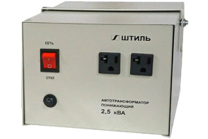 15623925 Автотрансформатор 2.5 кВА, в сером корпусе АТ 220/120-2,5-50 с/к Штиль