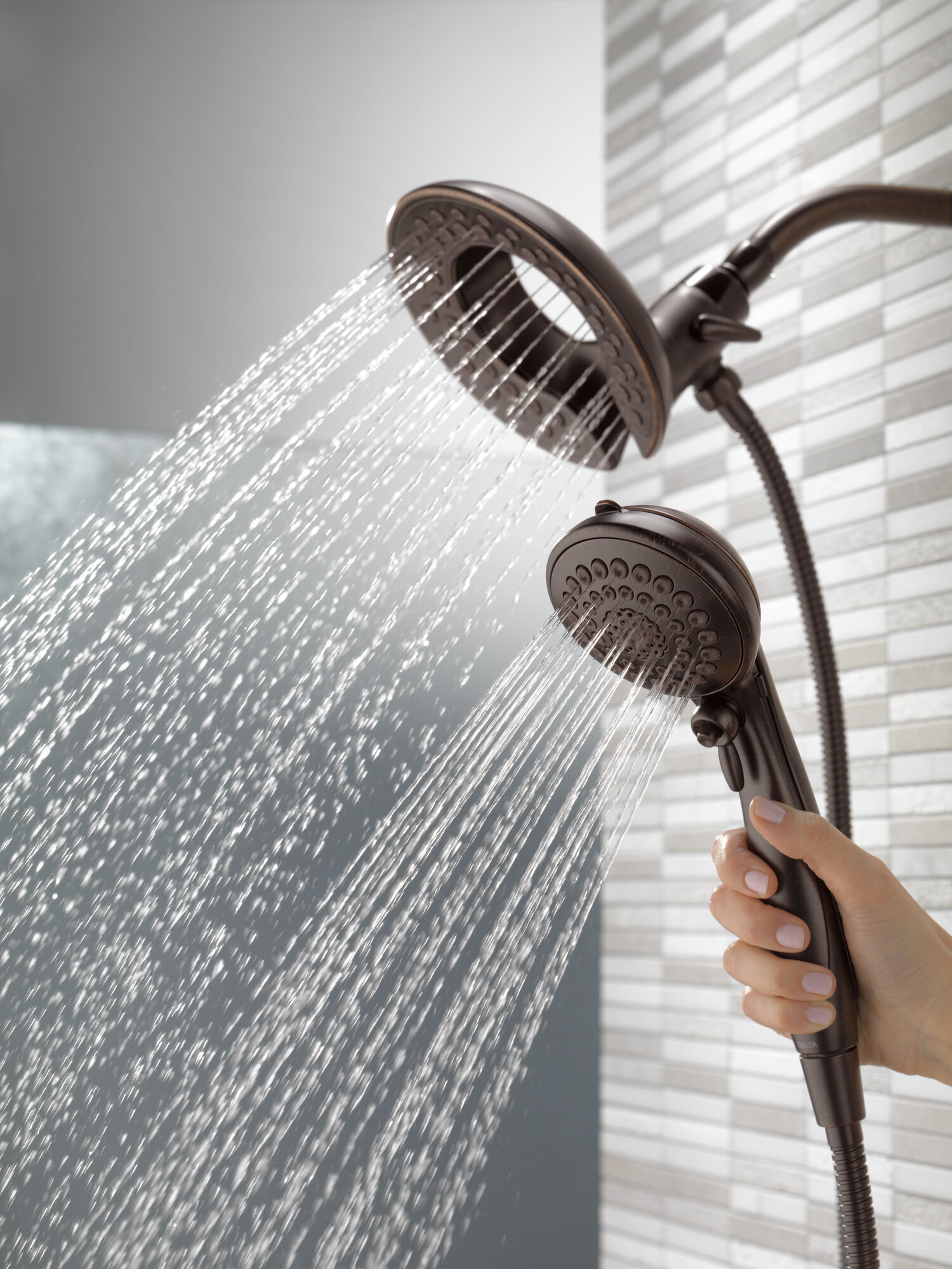 58569-RB25-PK In2ition HSSH 2,5 галлона в минуту с 5 настройками Delta Faucet Universal Showering Венецианская бронза  - Вид №5