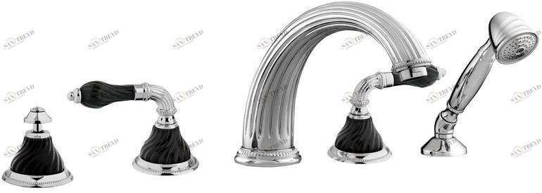 Bronces Mestre Комплект для ванны на 3 отверстия с ручным душем Artica with porcelain 233516.nsl0.5