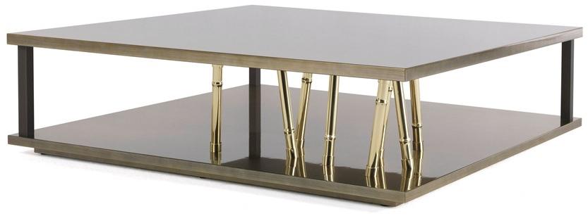ETRO Home Interiors Низкий квадратный деревянный журнальный столик Taxila E.tax.231.a - Вид №2