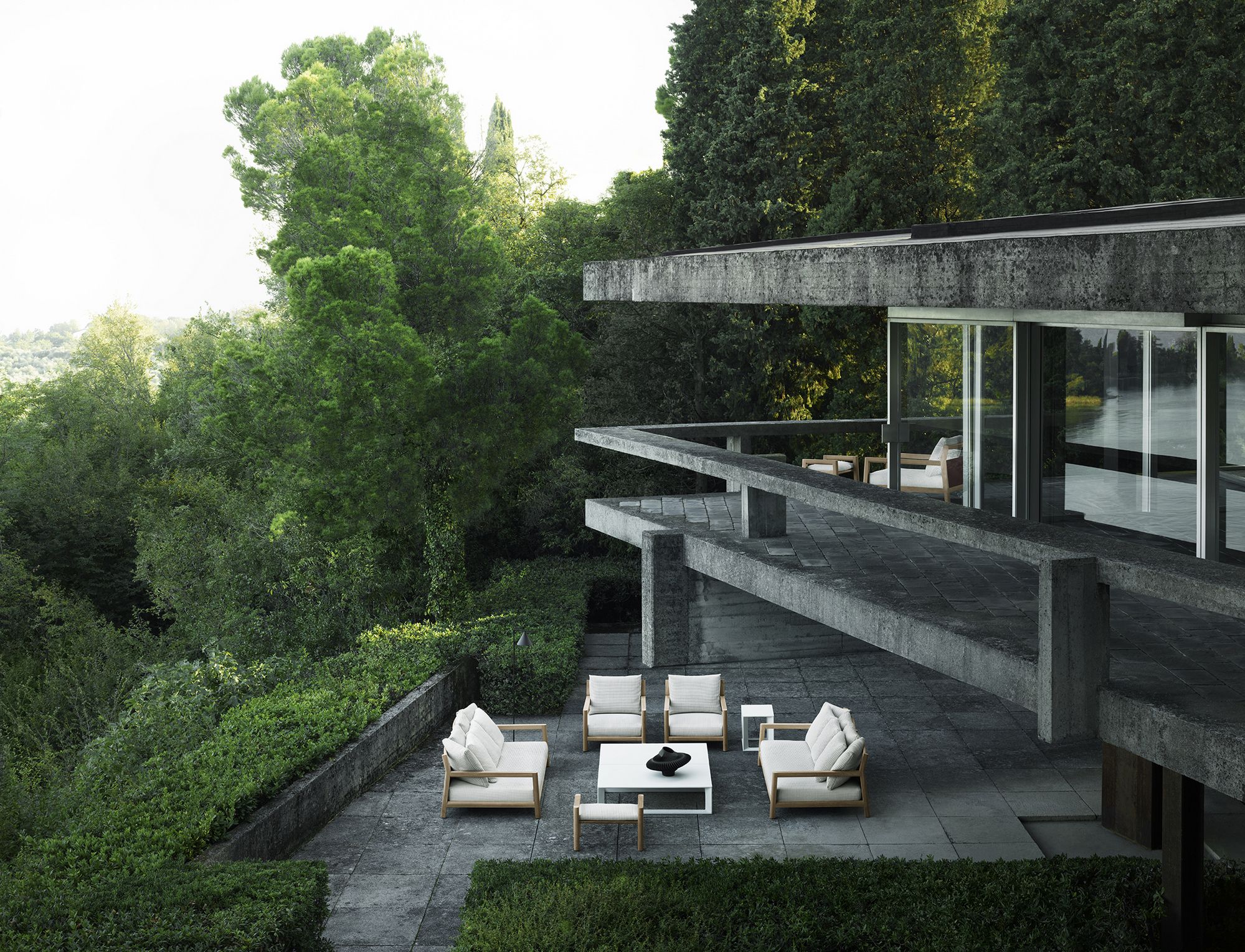 Садовый диван из тикового дерева B&B Italia Outdoor Пабло ARCH-00038623 - Вид №3