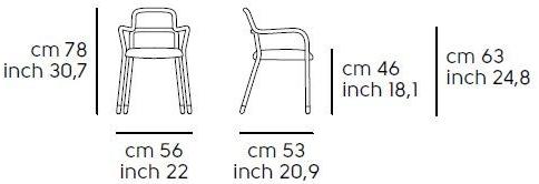 Midj Кресло на четырех ножках с тканевой обивкой Pippi sun-id-1412004 - Вид №9
