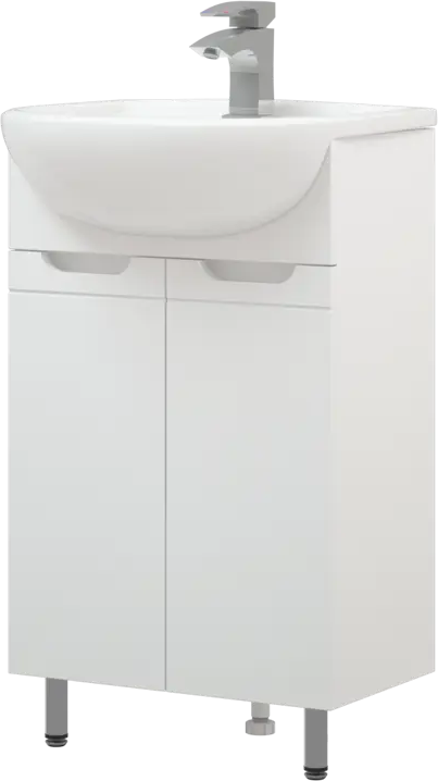 91331655 Тумба под раковину Siriusline Лея Л25995-К напольная 48.80см цвет белый STLM-1002367