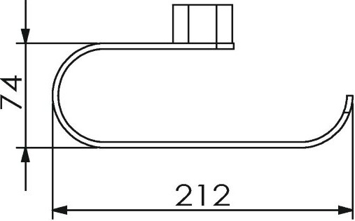 24038A Полотенцедержатель подвесной цвет хром LANGBERGER LUGANO - Вид №2