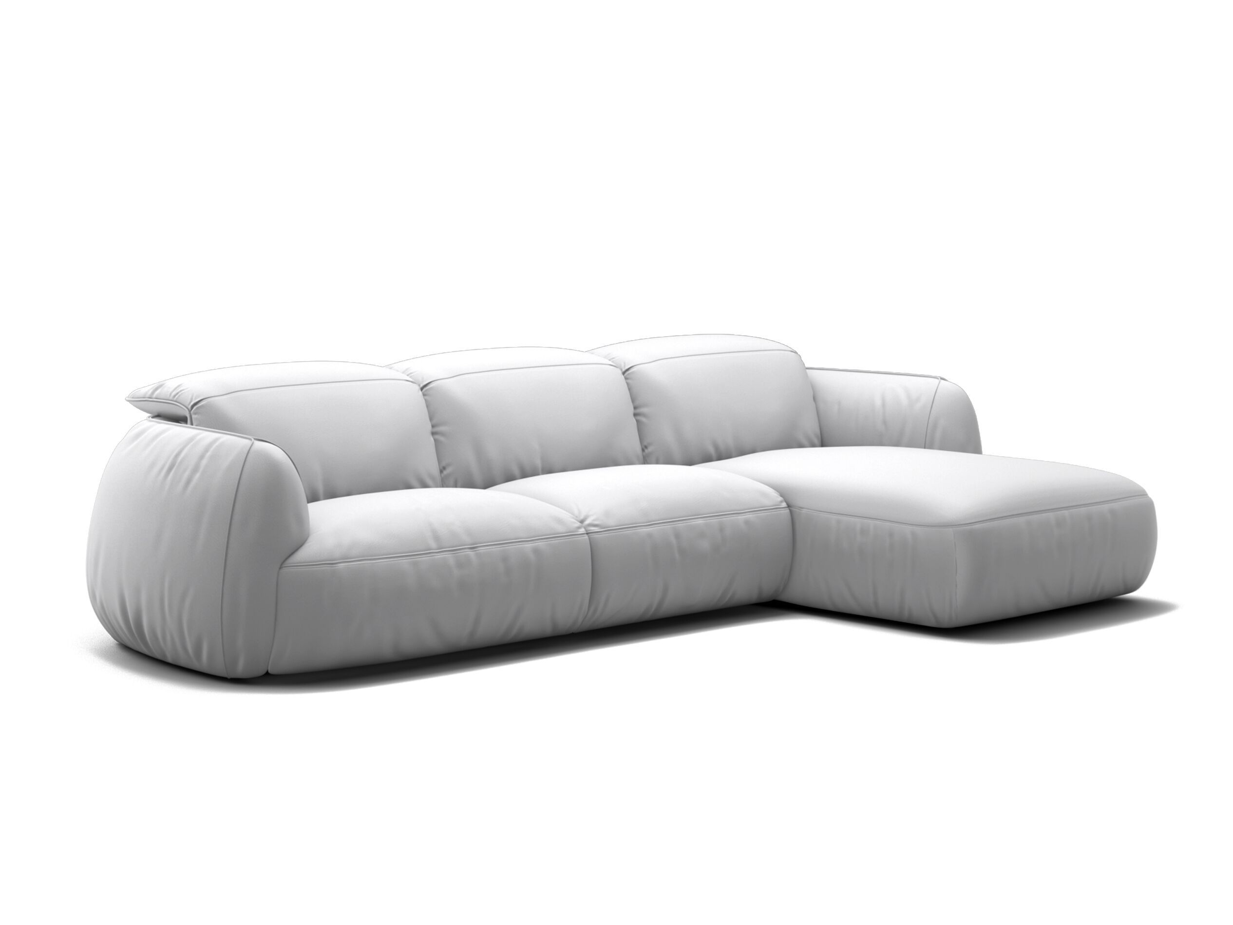 Модульный кожаный диван с полуостровом Natuzzi Italia Mindful ARCH-00015922