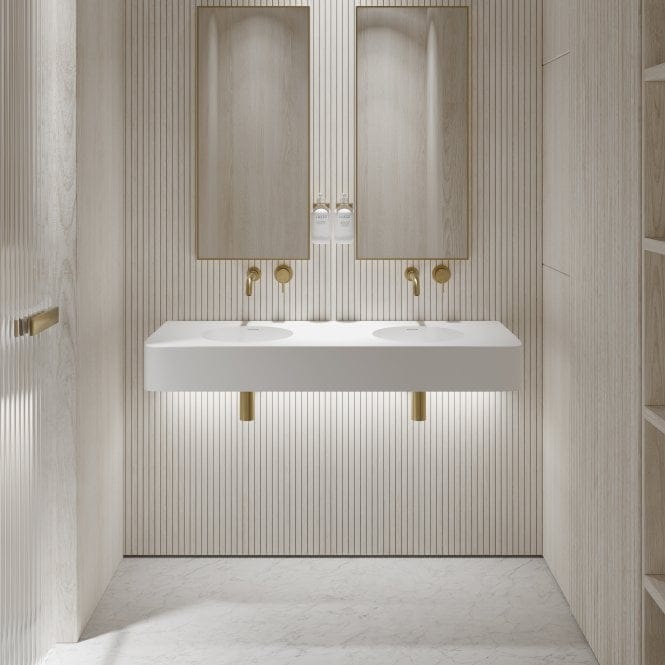 Двойной подвесной умывальник из смолы LUSSO LANOSA ARCH-00065859 - Вид №3