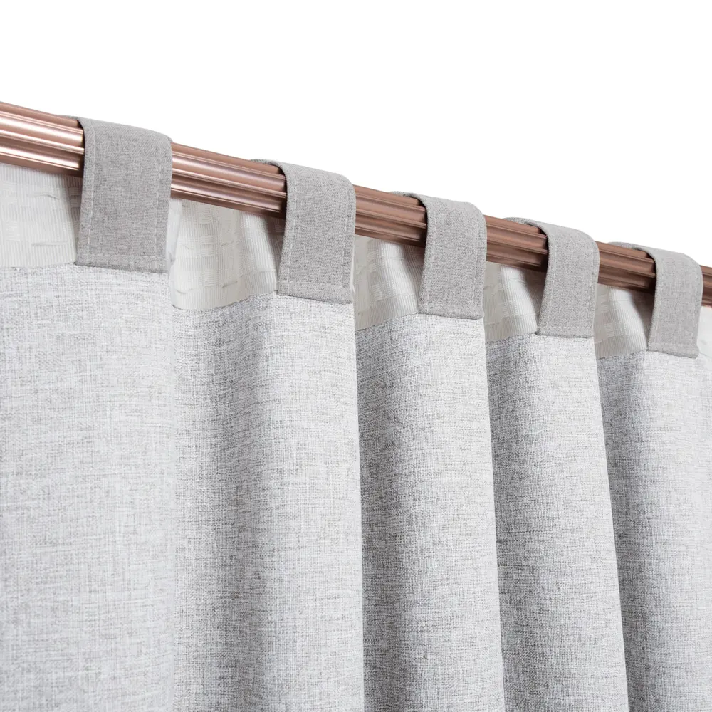 Штора на ленте Ника 200x270 см цвет светло-серый СТОЛИЦА ТЕКСТИЛЯ STLM-2034555 - Вид №7