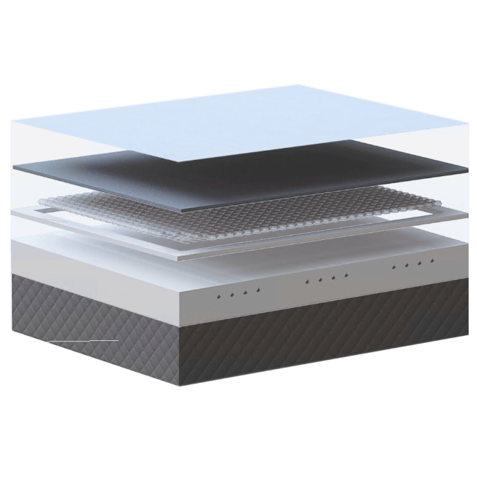 Матрас со съемным чехлом 120x190 Blue Sleep Hybrid BLUE SLEEP  178521 Белый;серый  - Вид №1