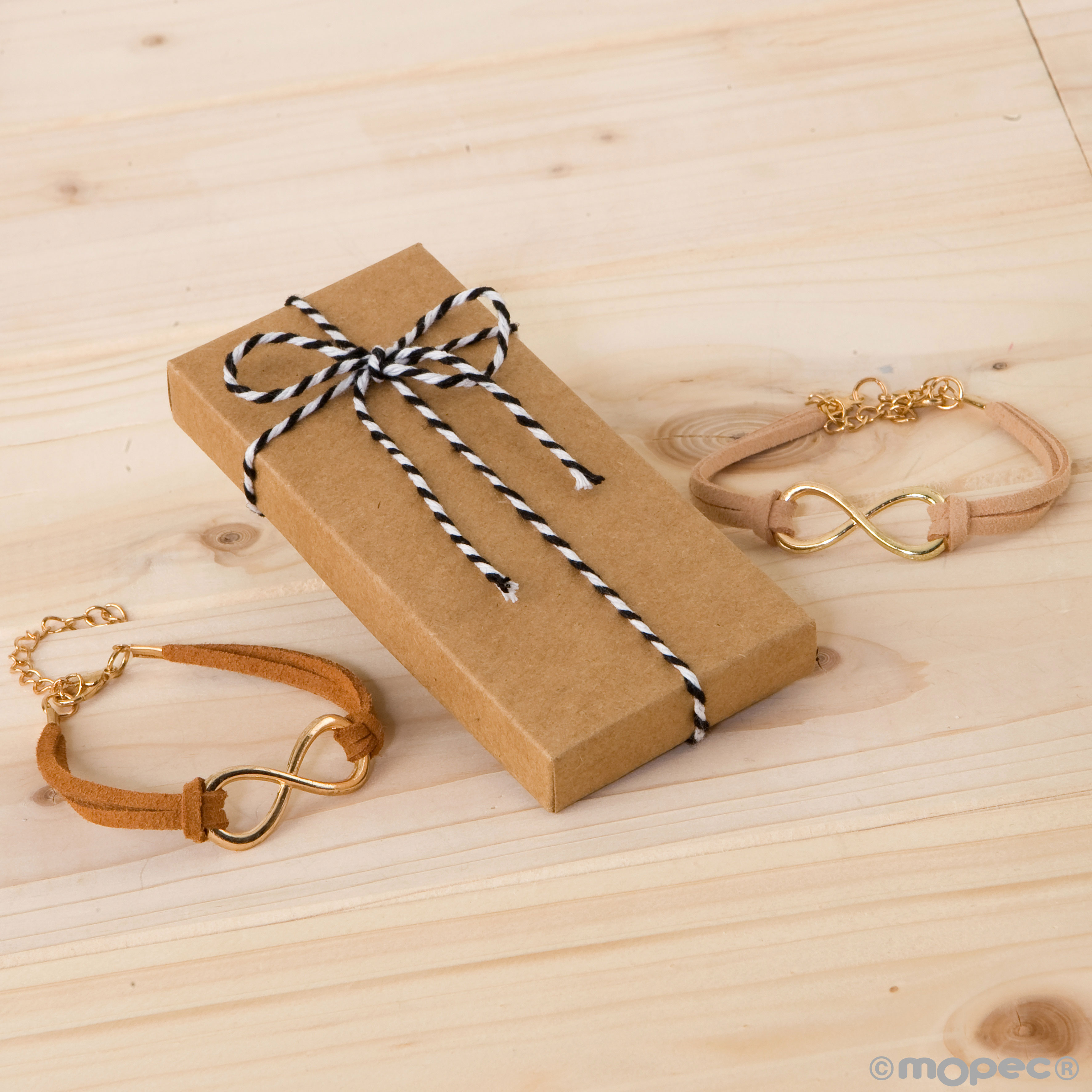 KA105 Набор из 2 браслетов, коричневый / серая кость Dekoraniaevents Bodas  - Вид №1