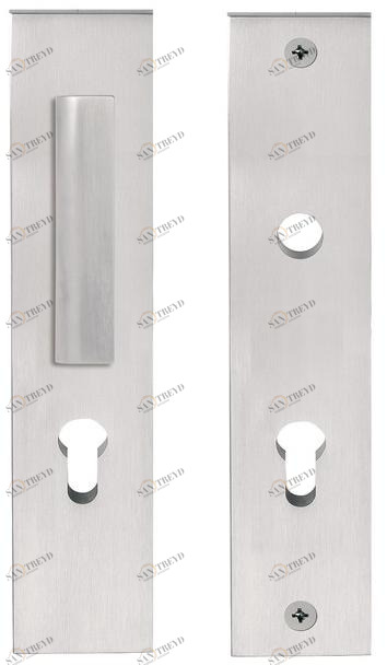 Formani Ручка для входной двери на пластине из нержавеющей стали Two Pb23-50/kt -23-28/kt