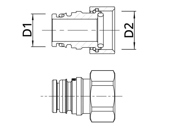 Плоская уплотнительная поворотная гайка TECO FASTEC® ARCH-00058206 - Вид №2