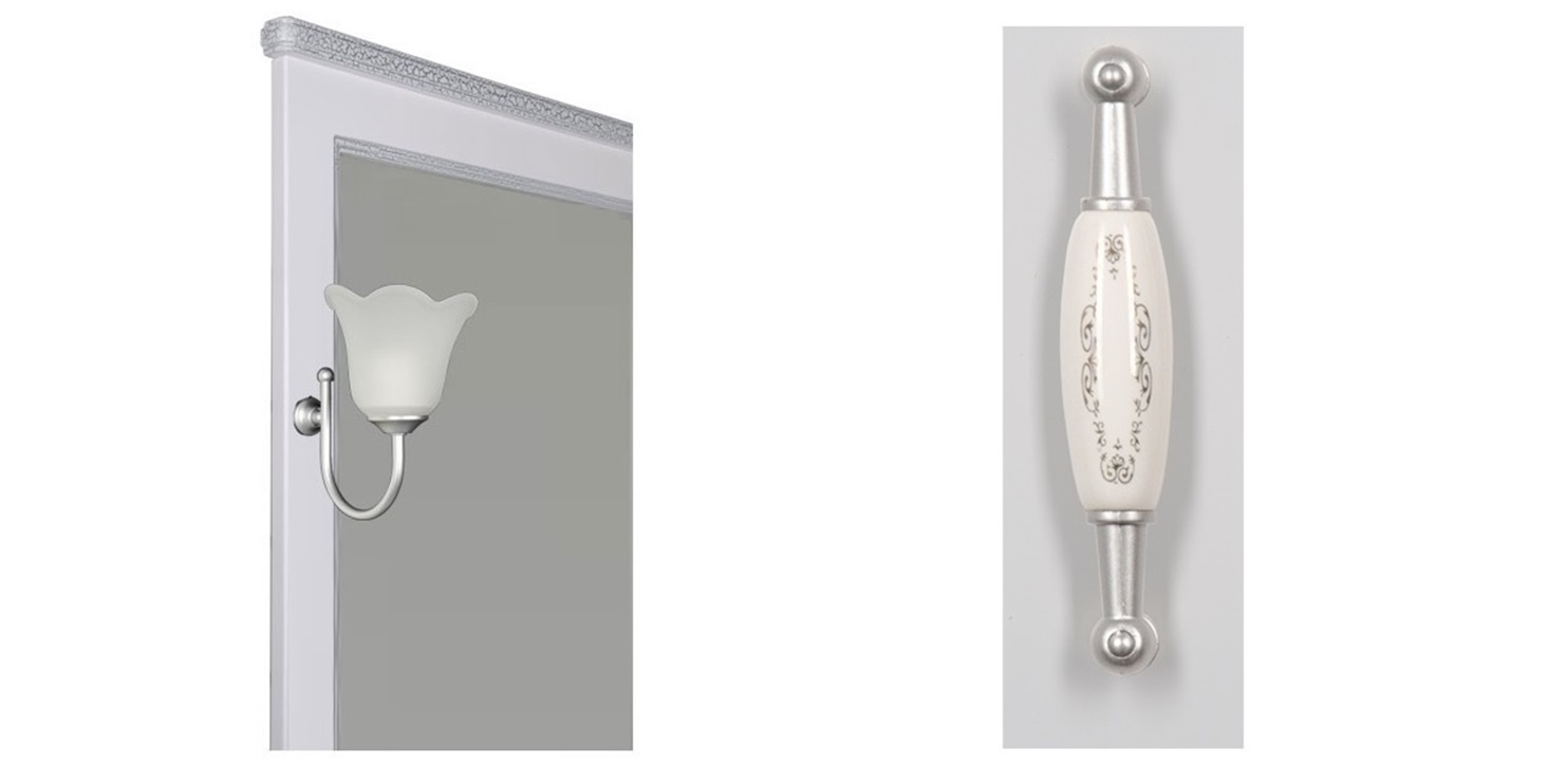 Комплект мебели Aquanet Валенса 110 белый краколет/серебро 00180448 - Вид №3