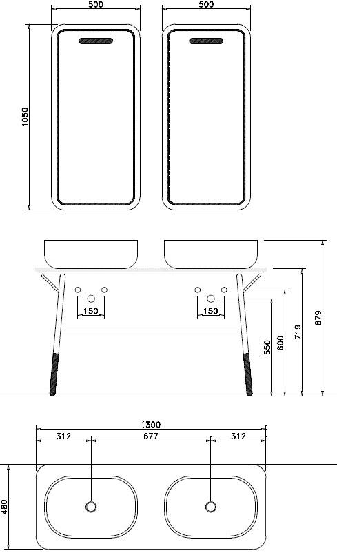 NOVELLO Полная мебель для ванной Oblon sun-id-1344567 - Вид №54