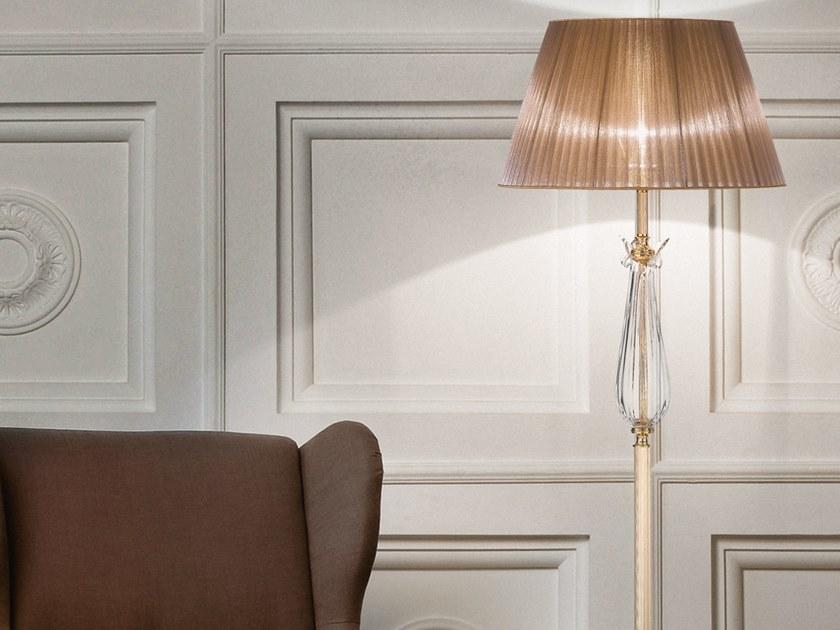 Possoni Illuminazione Торшер из чистого золота с хрусталем и абажуром Valentina 269/p - Вид №1