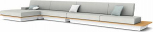 MNST1044 Concept 4 белый столешница из дерева iroko Manutti Air