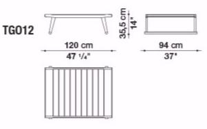 B&B Italia Outdoor Прямоугольный столик для сада из тика Gio sun-id-1381252 - Вид №9