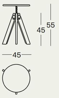 Zanotta Поворотный табурет с регулируемой высотой sun-id-1451858 - Вид №2