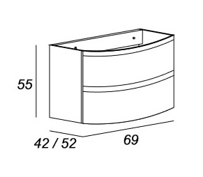 Мебель для ванной CEZARES VAGUE 104 Antacite 44221 - Вид №3