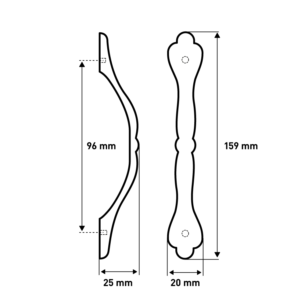 Мебельная ручка  Скоба, 96 мм, черный LJPS0169 Public Steel Россия  - Вид №4