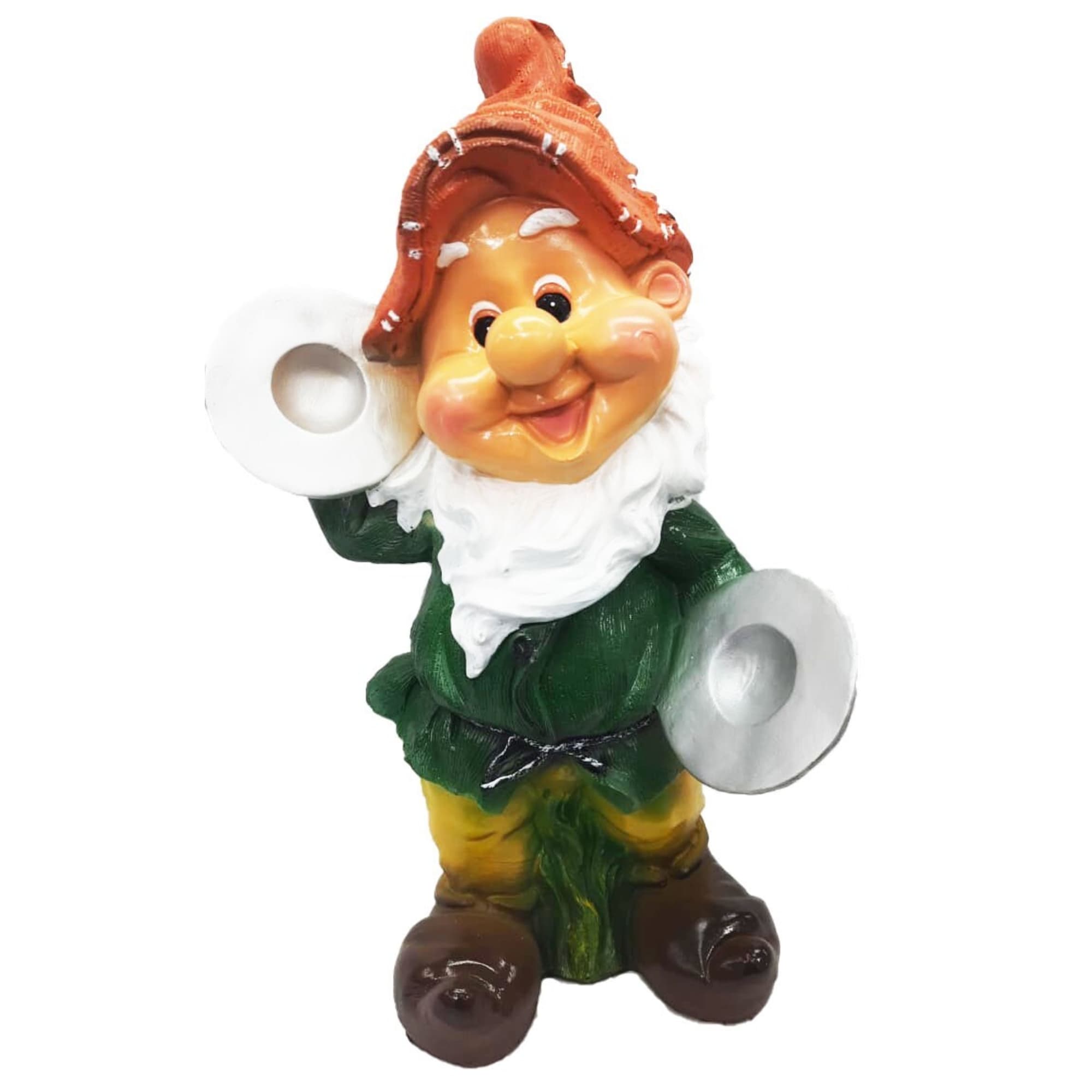 84549154 Фигура садовая «Гном с тарелками» высота 50 см Santreyd 