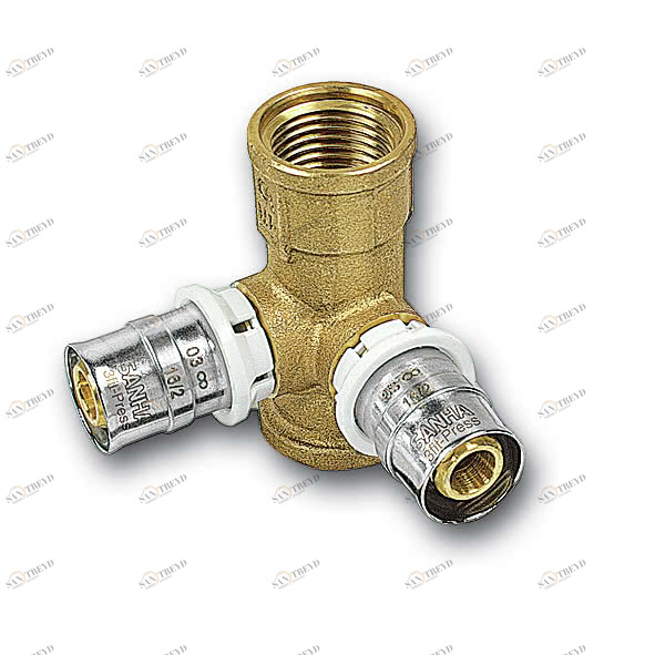 325478G161216 25478G - 3fit-Press потолочное колено без свинца Размер:16x1/2x16 SANHA 