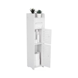 91705489 Стеллаж для ванной Oqqi Bathroom-Organizer2 15.50x78см цвет белый STLM-1523641