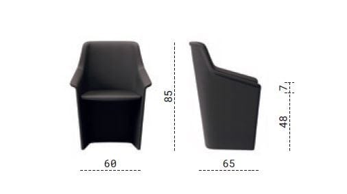 Тканевый стул для конференций с подлокотниками Las Mobili Jera ARCH-00033330 - Вид №2