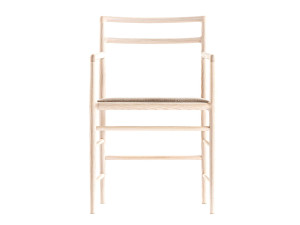 Стул из бука с подлокотниками и встроенной подушкой