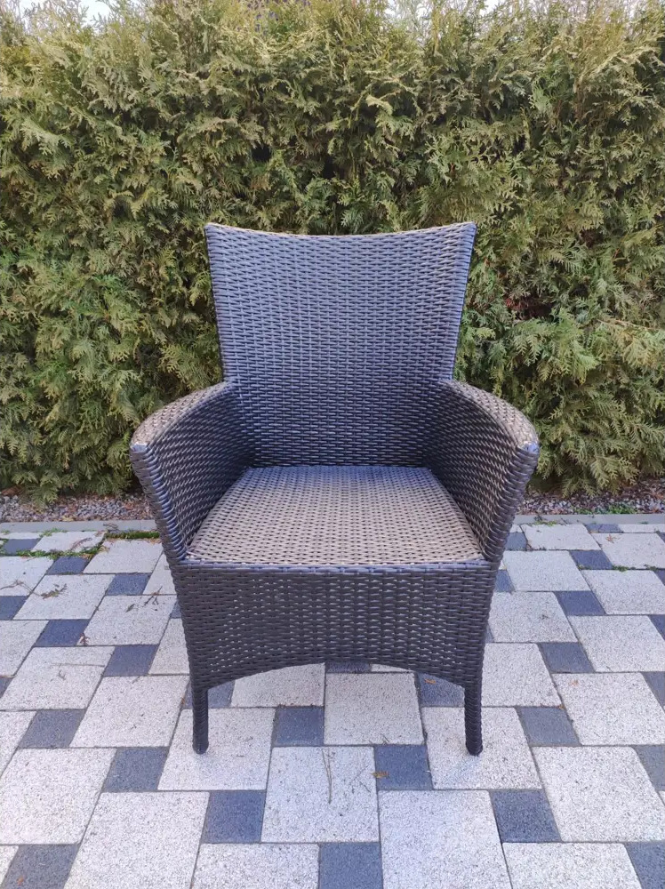 91024330 Кресло садовое Calamusdon Кипр 67x65x90 см искусственный ротанг венге темный STLM-0445775