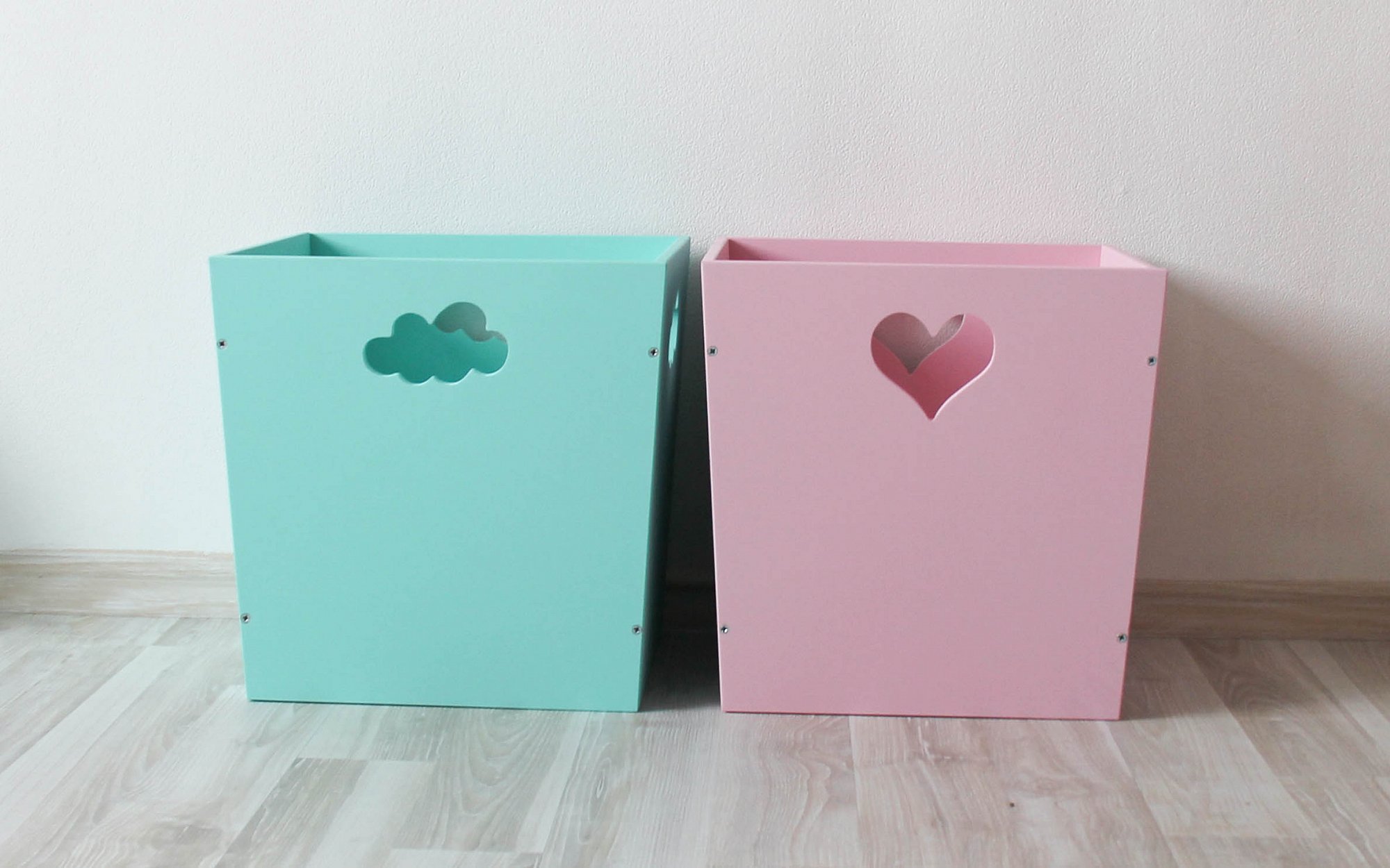 Деревянный ящик для игрушек розовый с сердечком VAMVIGVAM  282053 Розовый Santreyd  - Вид №4