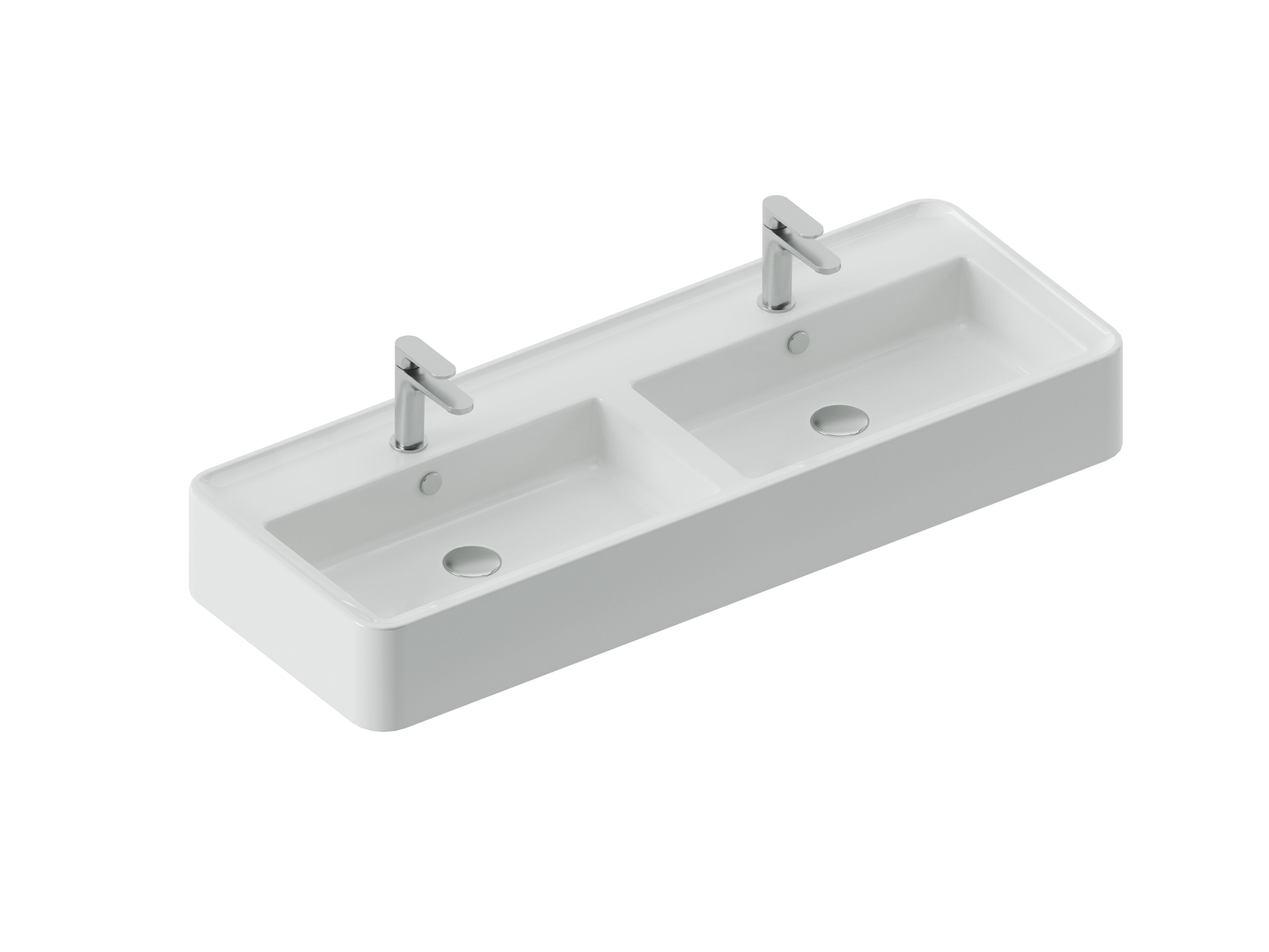 Керамическая прямоугольная двойная раковина ArtCeram Rodolfo ARCH-00054323 - Вид №1