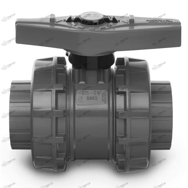 SANIT 121448001032 2-ходовой шаровой кран d75-110, ВЭЛ-Easyfit, PVC-U, клей рукав, EPDM 