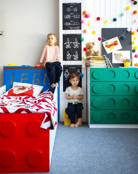 Комод детский с 4 ящиками "Леголенд" МАНДАРИН ЛЕГОЛЕНД 178722 Белый;красный Santreyd  - Вид №6