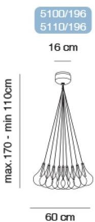 Alma light Подвесной светильник из галогенного стекла Drop 5100 - Вид №12