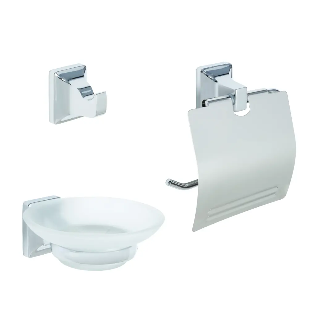 Набор для ванной комнаты Grampus Space цвет хром STLM-2170903