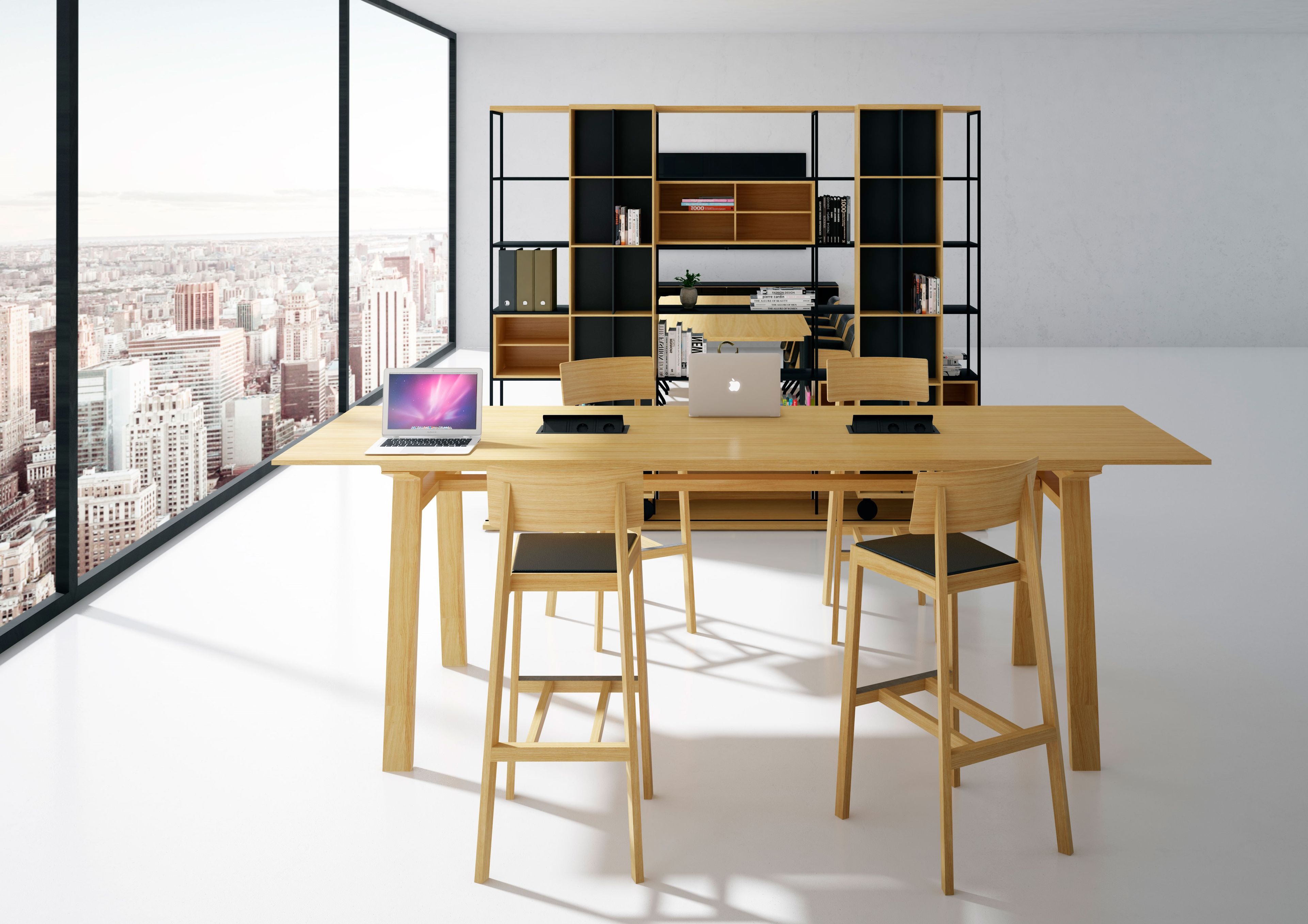 Деревянный книжный шкаф на колесах Punt Literatura ARCH-00034358 - Вид №17