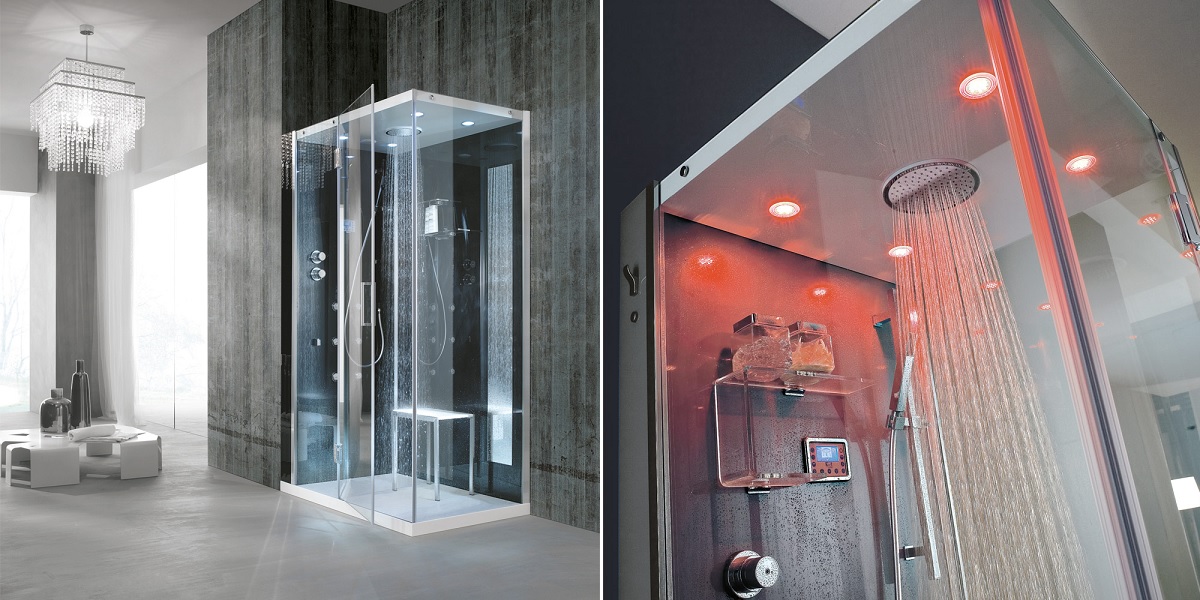 Душевая кабина угловая Tempo JUNIOR 90/80 см 1TPA1S3 Gruppo Geromin - Вид №1