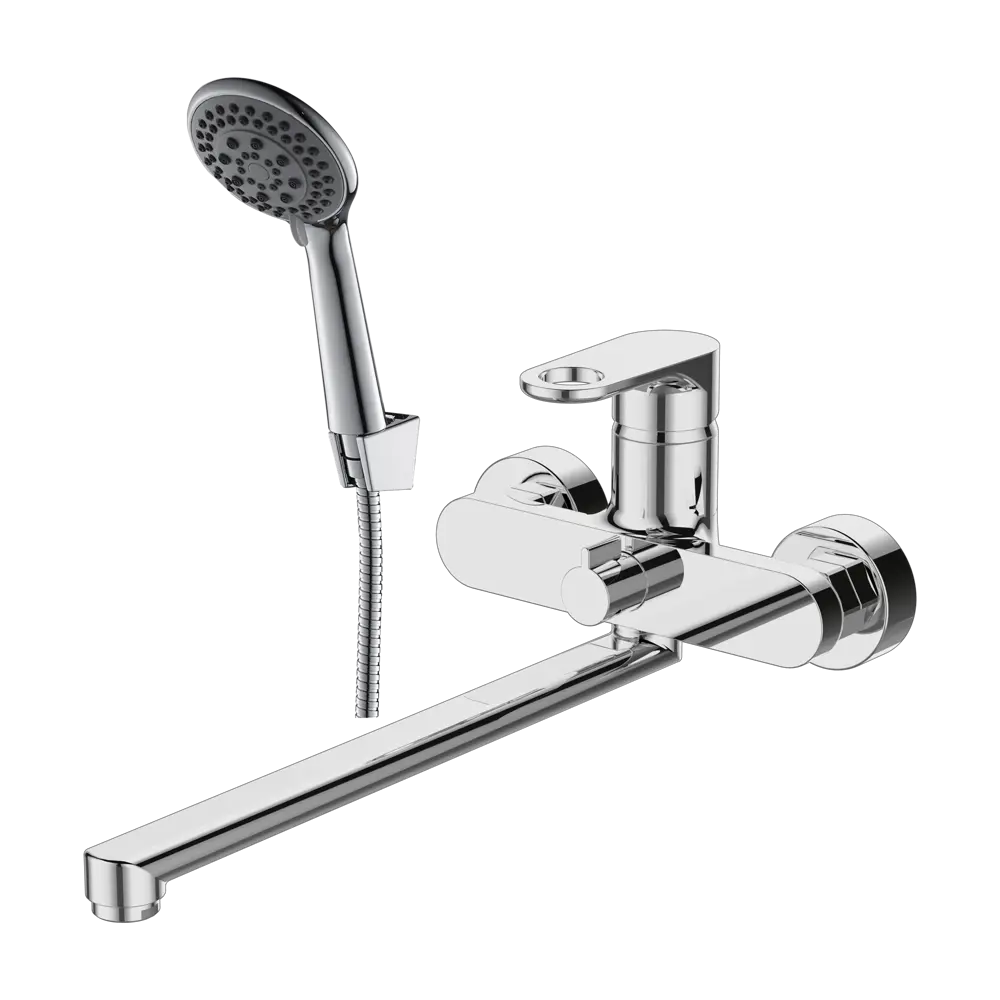 Смеситель для ванны Rossinka Silvermix LRS33-32 универсальный с лейкой и шлангом цвет хром STLM-2205195