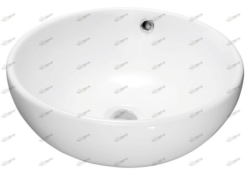 C22283W-ENG Накладная раковина на столешницу  овальная Bravat CIRCLE