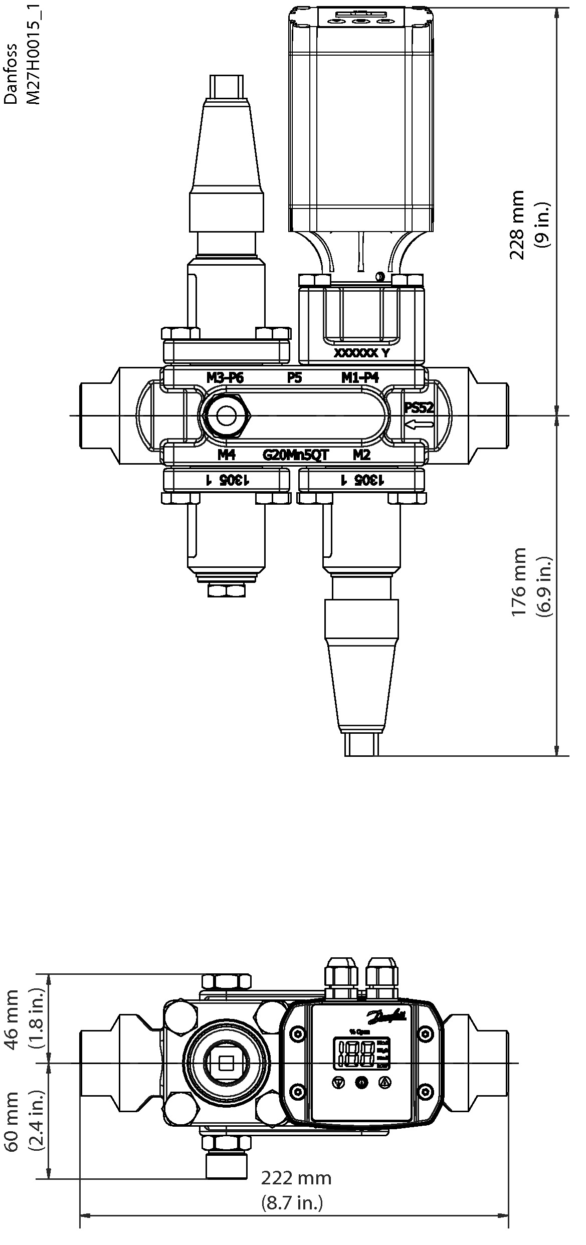 Danfoss ICF 20 — многофункциональные клапанные станции ICF 20-6-1RA (20 D) Клапан универсальный 027L3000  - Вид №2