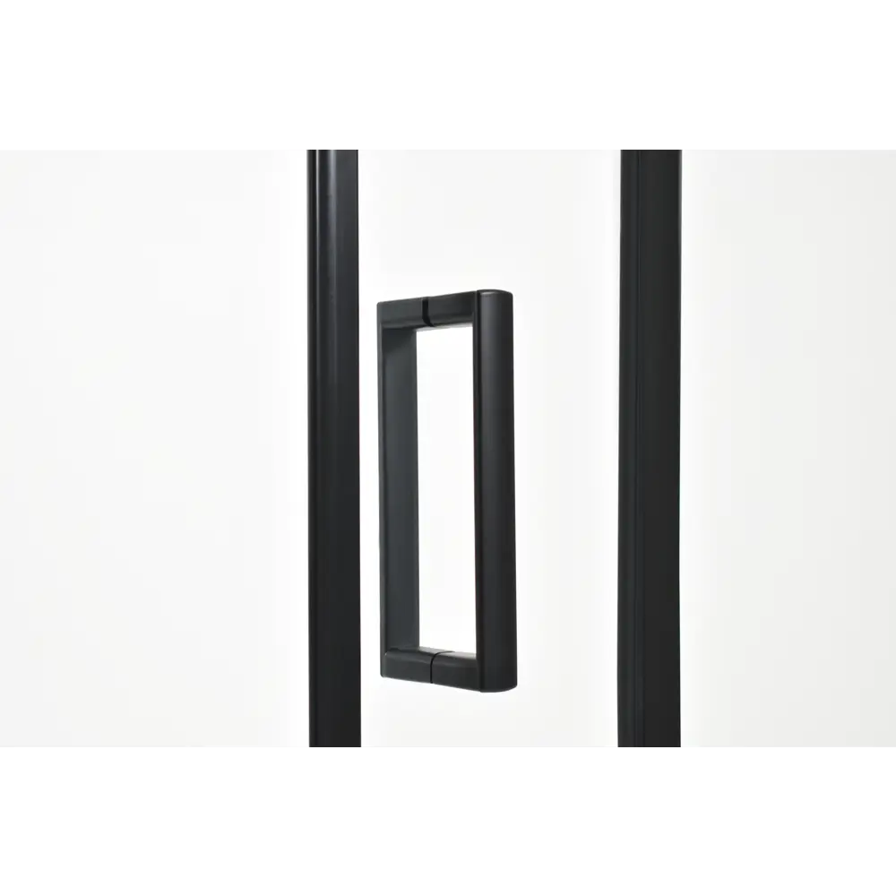 МЕТАКАМ Душевой уголок черный с прозрачным стеклом 80×80 см 89361545 Полукруг STLM-1444122 - Вид №3