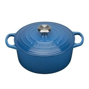 Кастрюля чугунная Le Creuset, Ø20 см, голубая