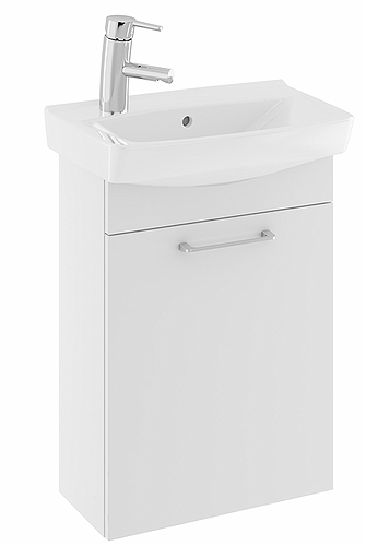 42330 Мебельный пакет IFO Spira, с дверцей, W = 375 мм, W1 = 415 мм, белый, смеситель слева  - Вид №4