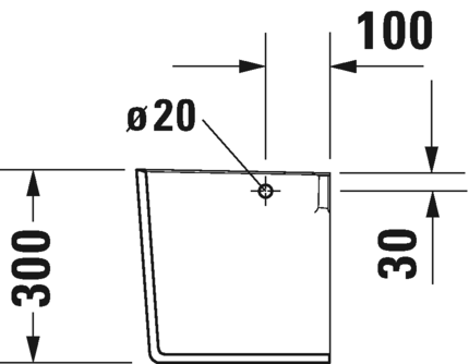 0858370000 Полупьедестал для раковины овальная Duravit P3 Comforts - Вид №3