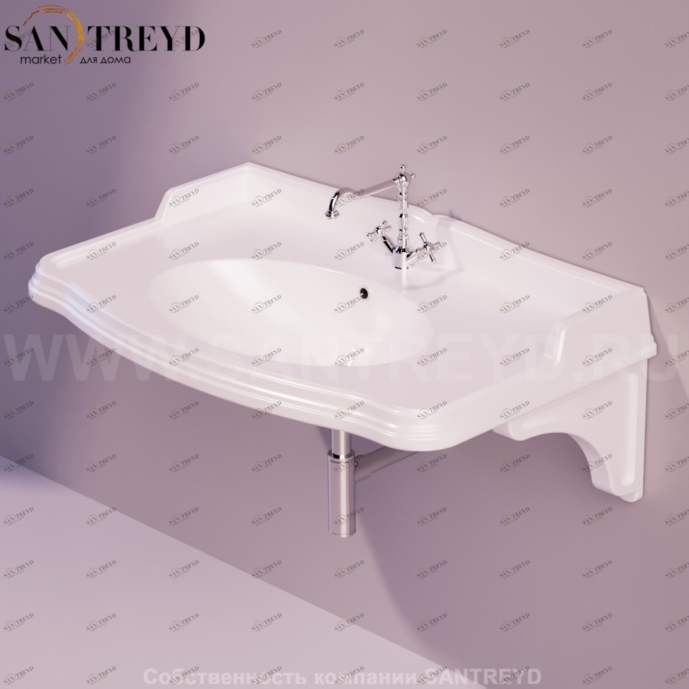 AR864BIANCO Подвесная раковина настенная прямоугольная Simas Arcade белая